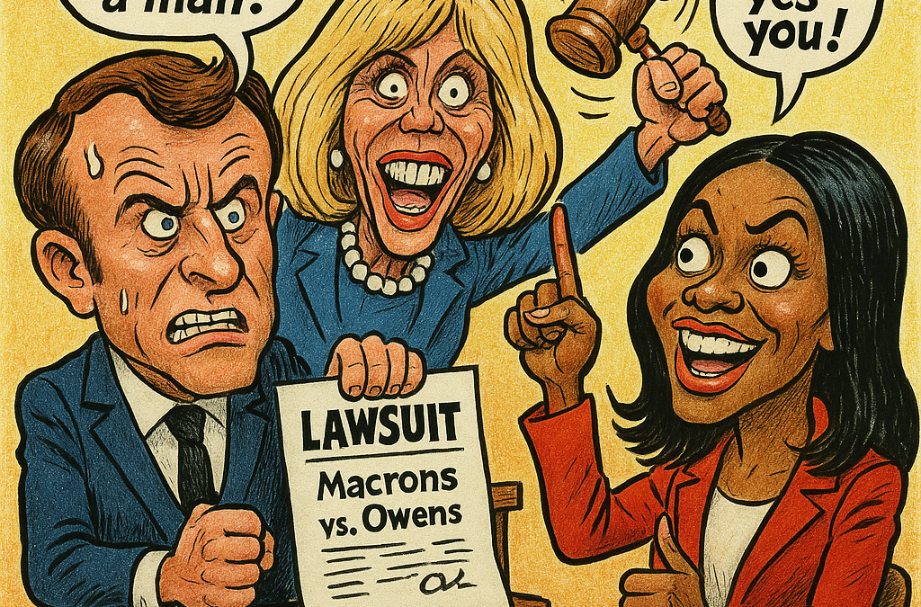 Macron Sues Candace Owens, Demands Gender Reveal Party in Court